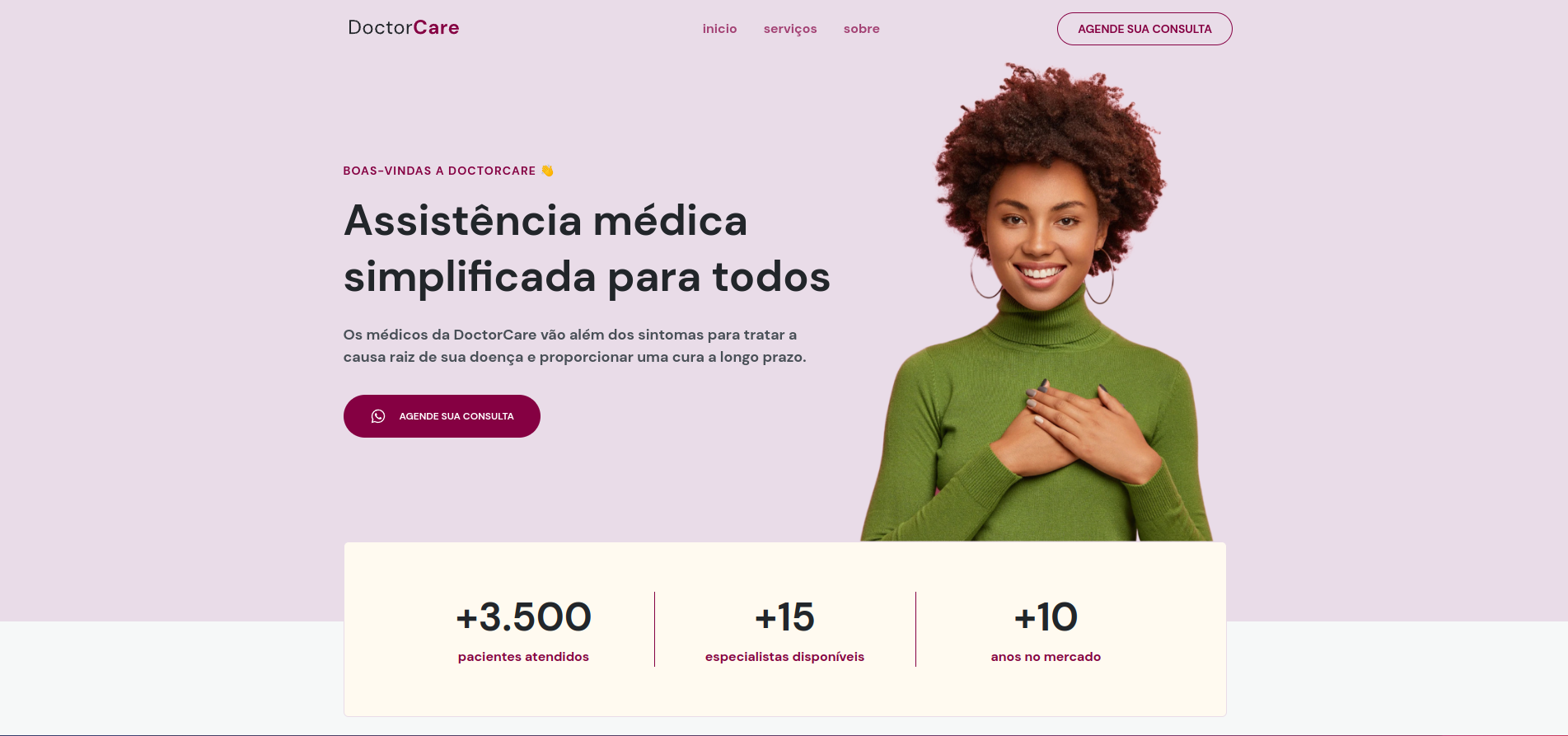 Doctor Care Landpage