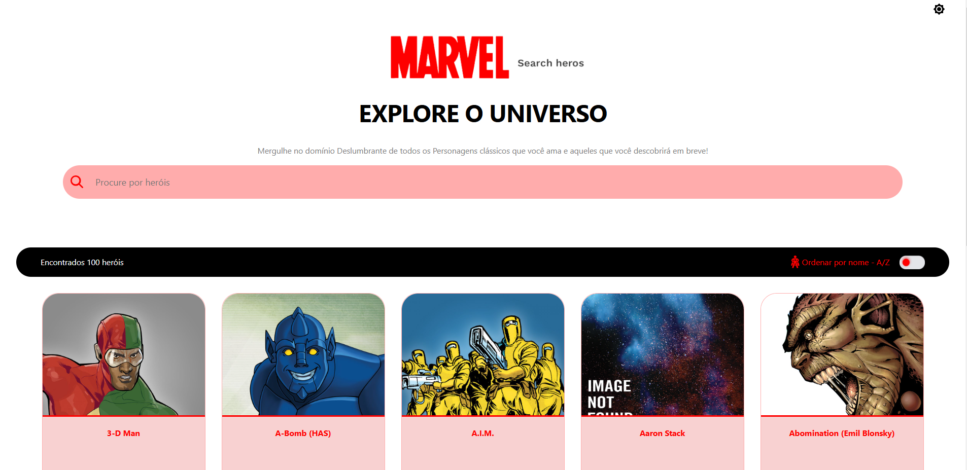 marvelpedia landpage